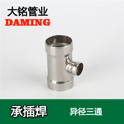 DN80*40 承插焊接式香蕉视频污下载变径三通接头（304 316L）